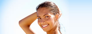 Woman with glowing skin Woman with glowing skin