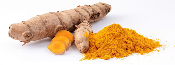 Spoonful of ground turmeric