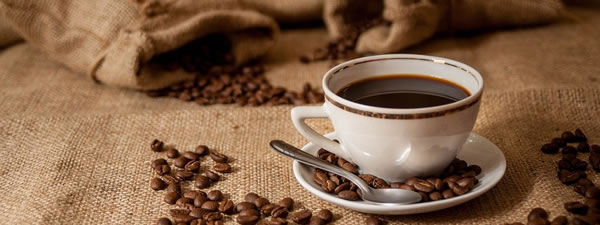 coffee cup and coffee beans