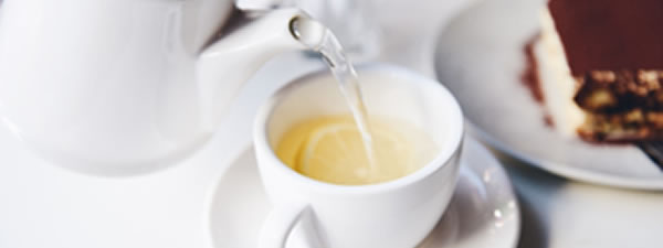 Tea being poured from a pot