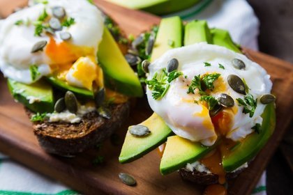 Poached eggs on toast