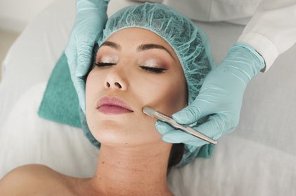 Woman spa skin treatment