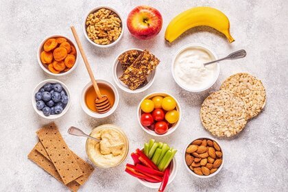Selection of healthy foods
