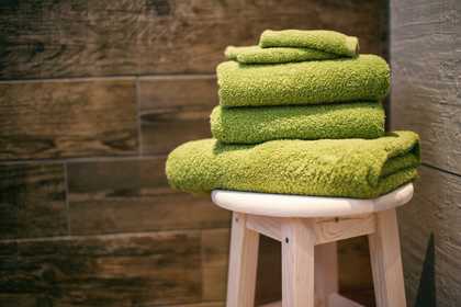 Towels in a sauna