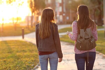 Friends walking