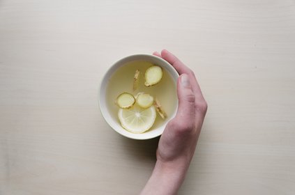 Healthy ginger and lemon soup