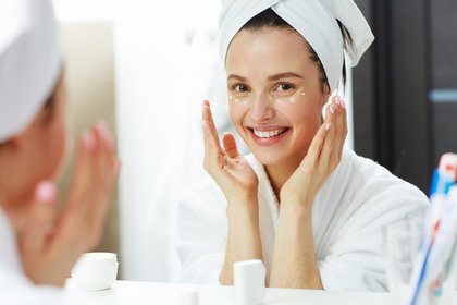 Woman doing skincare