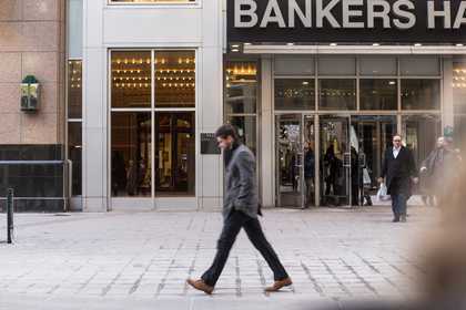 Man walking to work