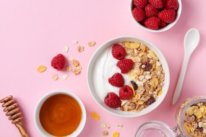 Yoghurt and granola bowls