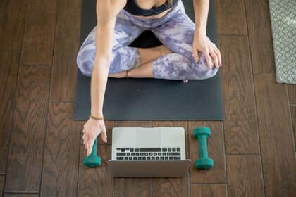 Person on yoga mat