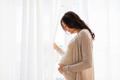 Lady holding her bump