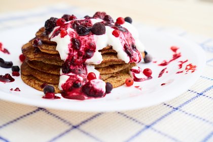 Healthy pancakes on a plate